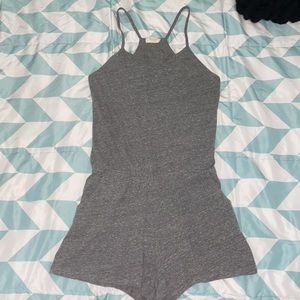 Brandy Melville gray romper with pockets